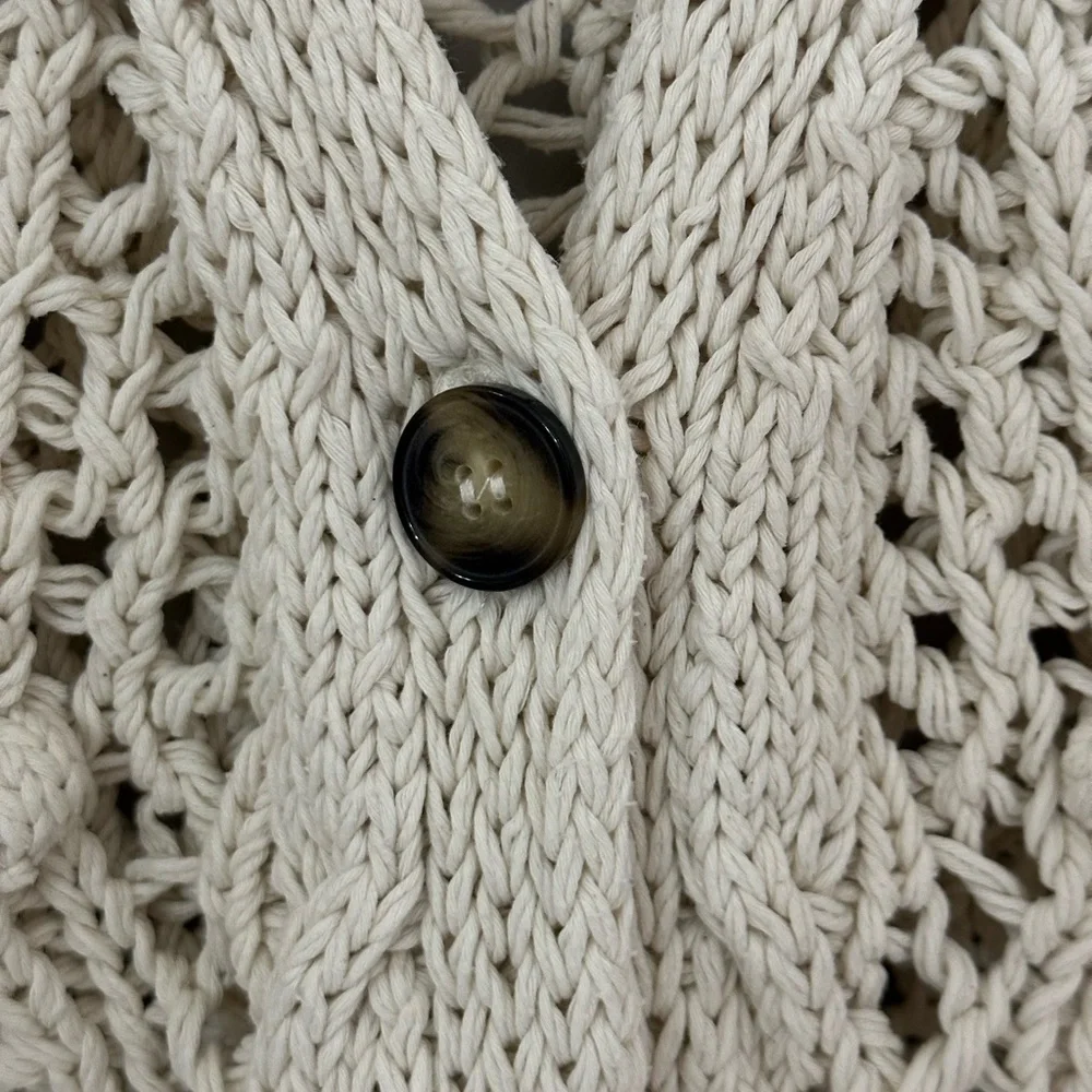 Zara: Women’s Crochet Button Up Sweater- Size Medium - Picture 7 of 10